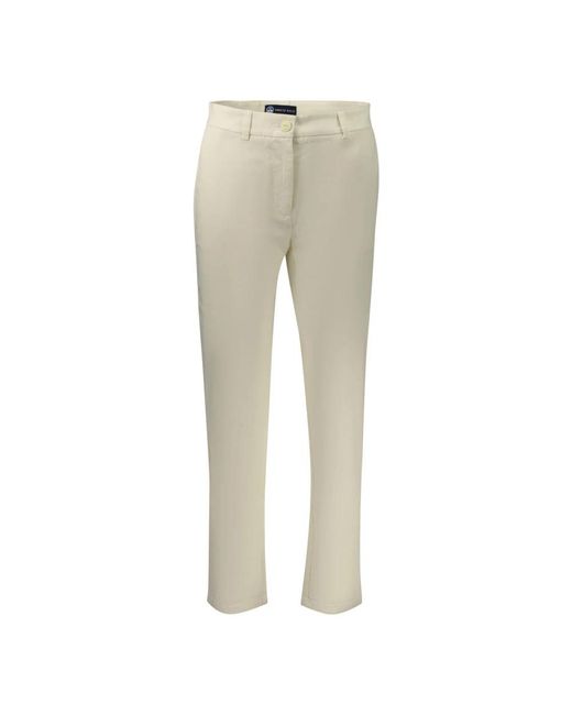 North Sails Broeken ,Wit ,Katoen Slim Fit Chino Broek in het Natural