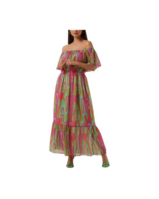 EST'SEVEN Brown Maxikleid
