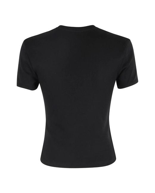 Coperni Tops ,Zwart ,Monochrome Logo T-Shirt Met Halslijn in het Black