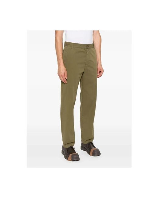 A.P.C. Green Straight Trousers for men