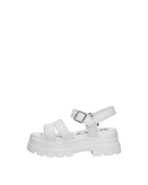 Buffalo White Flat Sandals