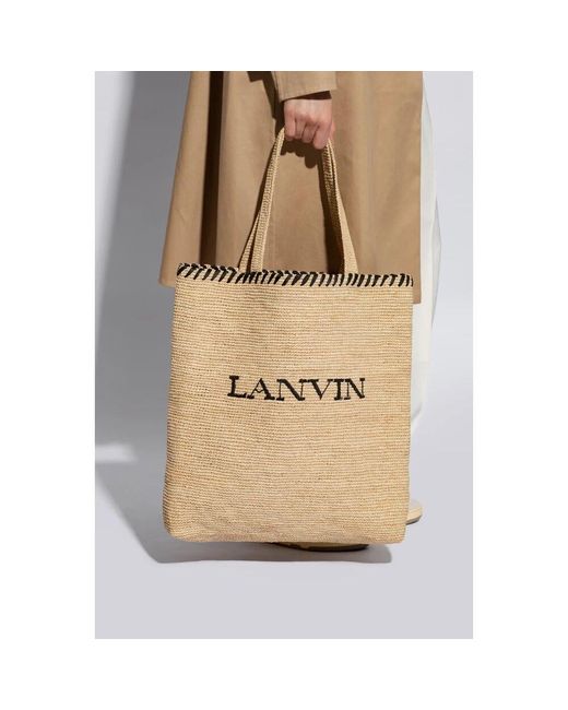Lanvin Natural Gewebte shopper-tasche