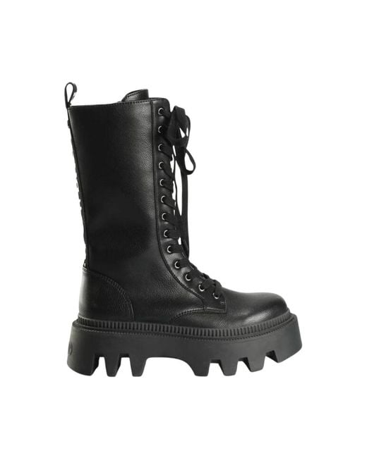 Buffalo Lace-Up Boots in het Black