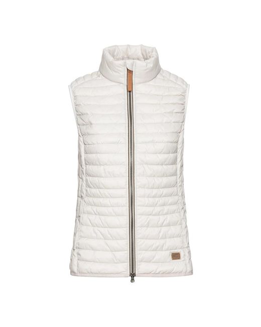 Camel Active Jassen ,Wit ,Gerecyclede Polyamide Vest in het White