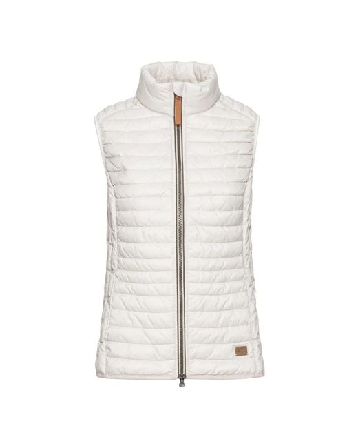 Camel Active Jassen ,Wit ,Gerecyclede Polyamide Vest in het White