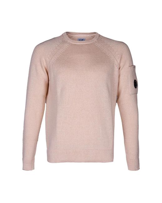 C P Company Pink Round-Neck Knitwear for men