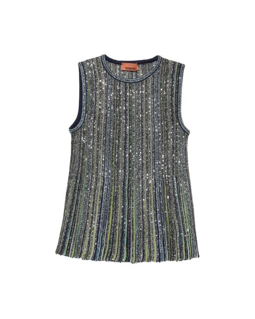Missoni Gray Sleeveless Tops