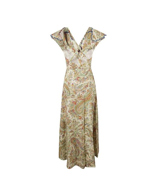 Maxi Dresses Etro de color Metallic