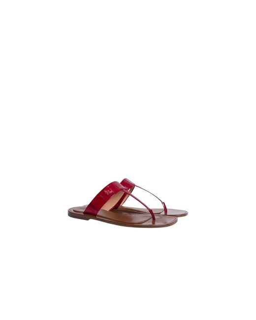 Alberta Ferretti Red Flache Sandale