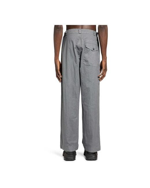 C P Company Gray Wide Trousers for men