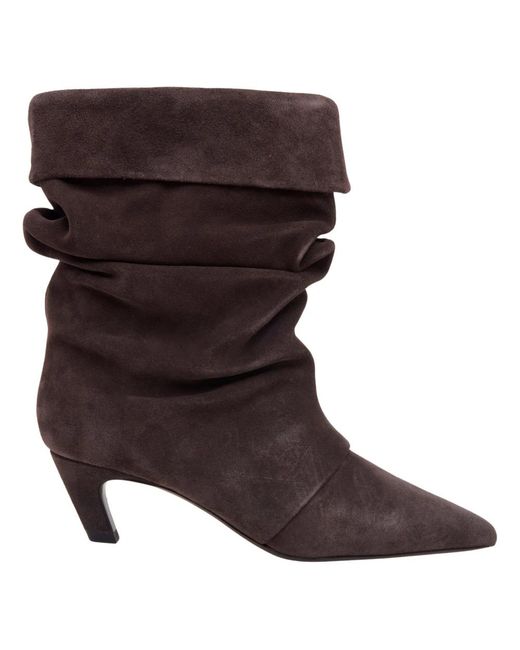Ash Brown Heeled Boots