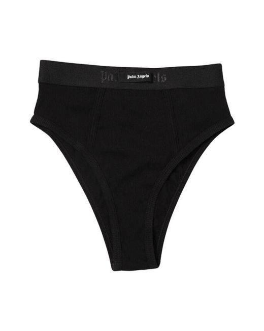 Palm Angels Black Gerippte Highwaisted Briefs