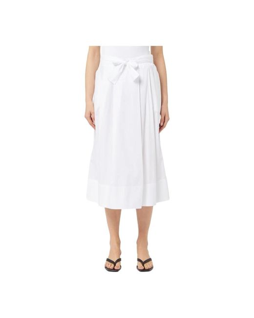 Emme Di Marella White Midi Skirts