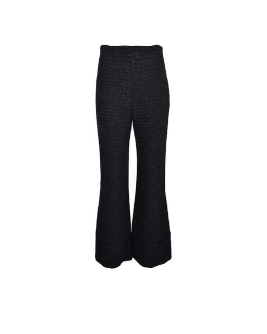 Wide Trousers Erika Cavallini Semi Couture de color Black