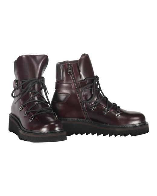 Ferragamo Brown Lace-Up Boots