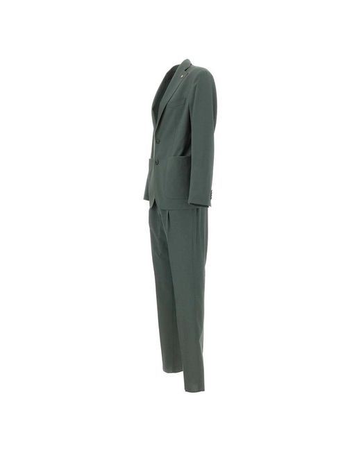Manuel Ritz Green Single Breasted Suits for men