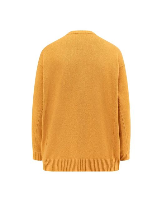 Max Mara Orange Round-Neck Knitwear