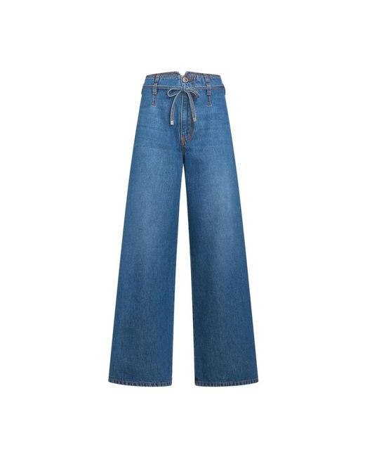 Wide Jeans Etro de color Blue