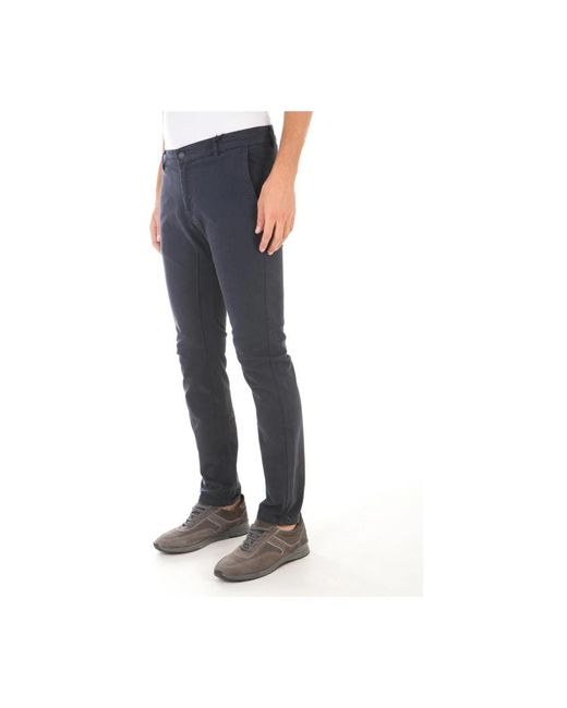 Daniele Alessandrini Blue Slim-Fit Trousers for men