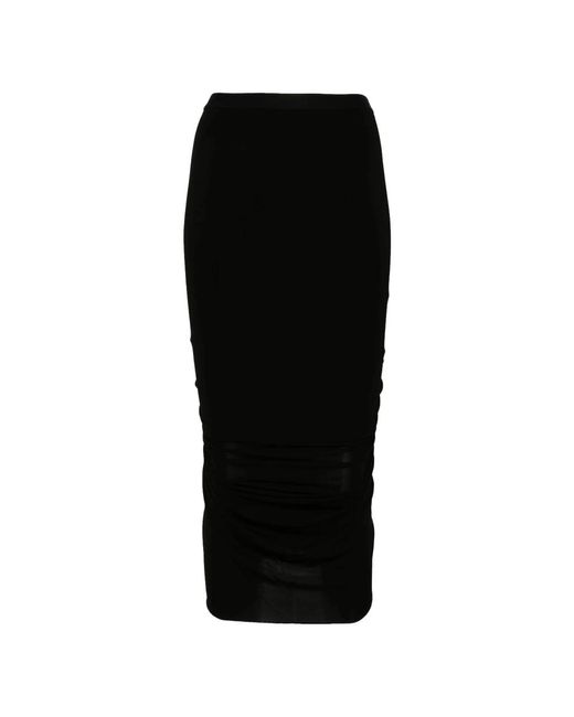 Midi Skirts di Rick Owens in Black