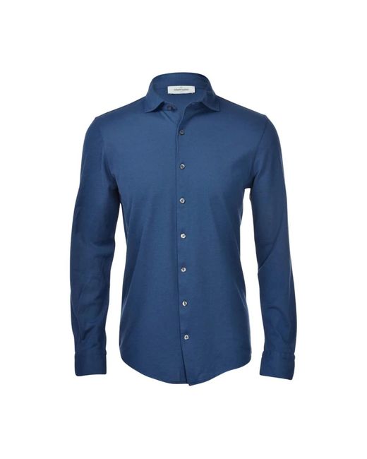 Camicia casual in cotone blu di Gran Sasso in Blue da Uomo