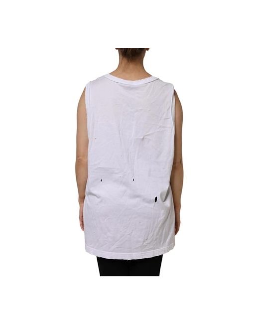 Dolce & Gabbana Purple Sleeveless Tops
