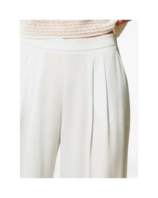 Twinset White Wide Trousers