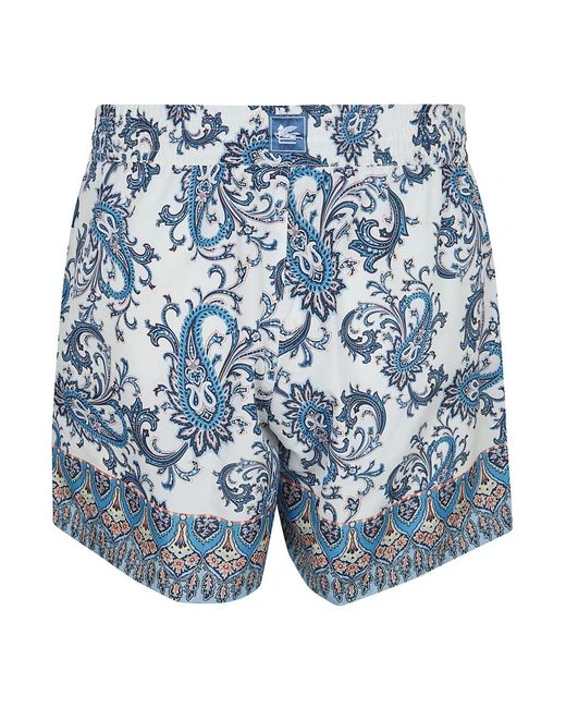 Etro Badmode ,Veelkleurig ,Polyester Roma Zwembroek in het Blue voor heren