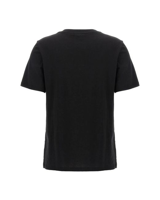 Theory Tops ,Zwart ,Katoen T-Shirt Met Ronde Hals in het Black