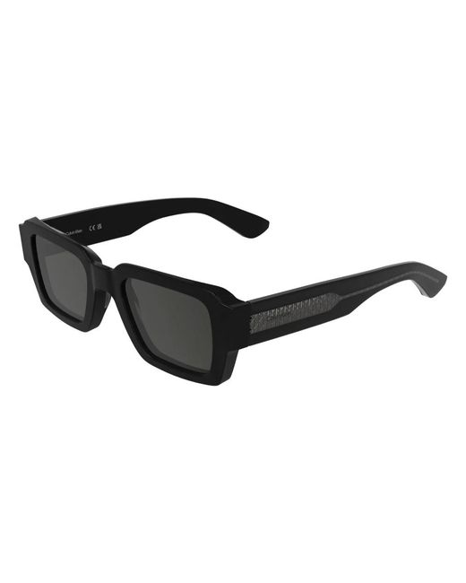 Calvin Klein Modified Rectangle Zonnebril in het Black voor heren