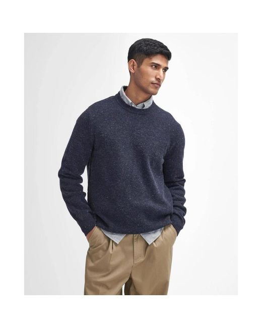 Barbour Blue Round-Neck Knitwear for men