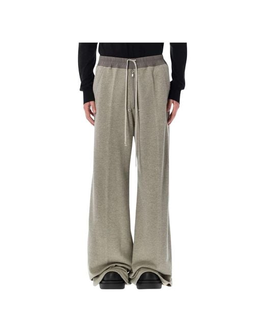 Rick Owens Gray Wide Trousers for men