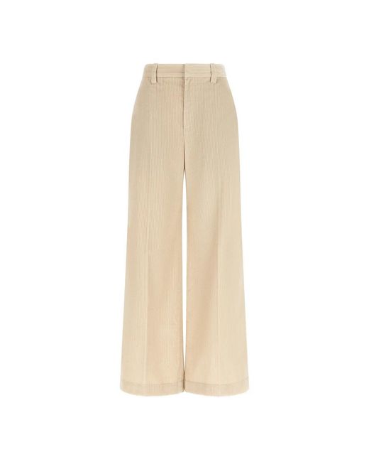 Brunello Cucinelli Natural Wide Trousers
