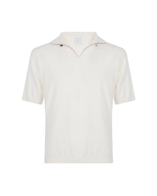 Eleventy White V-Neck Knitwear for men