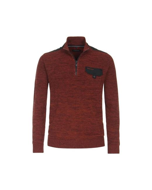 CASA MODA Lange Mouw Pullover in het Red voor heren