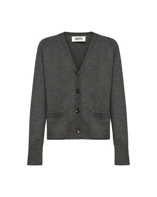 Silvian Heach Gray Strickjacke Mit Schildkrötenknöpfen