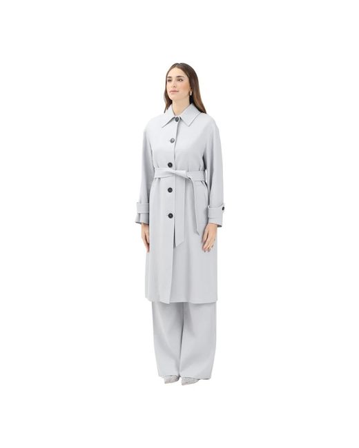 Max Mara Single-Breasted Coats in het Gray