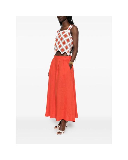 Marella Red Maxi Skirts
