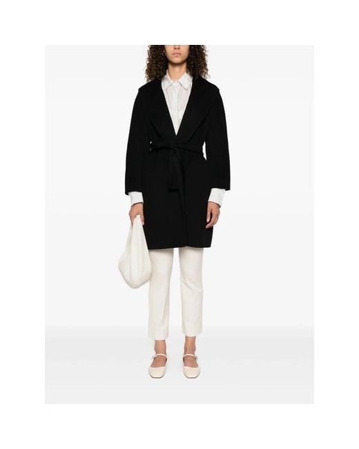 Belted Coats Max Mara de color Black