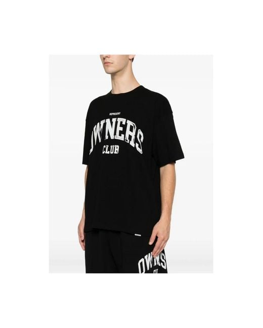Represent Black T-Shirts for men