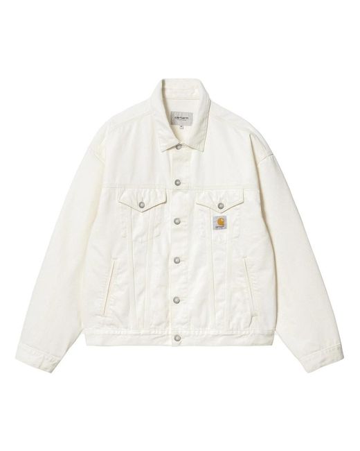 Carhartt White Helston Cotton Jacket for men