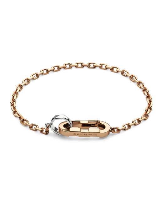 Gucci Accessoires ,Roze ,Link Naar Liefdesketting Armband in het Metallic