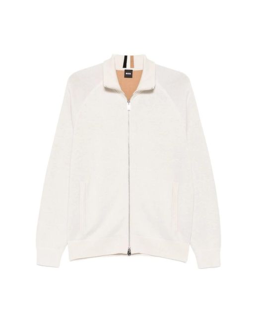 Boss Ritsluiting Vest in het White voor heren