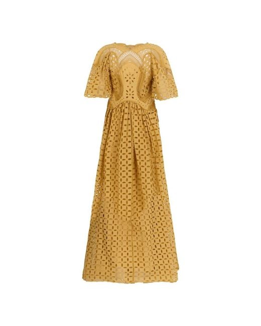 Alberta Ferretti Yellow Maxi Dresses