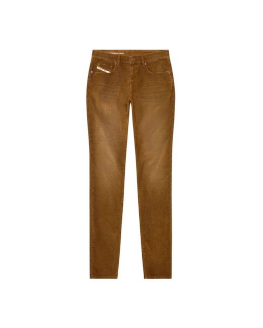 DIESEL Brown Slim-Fit Trousers