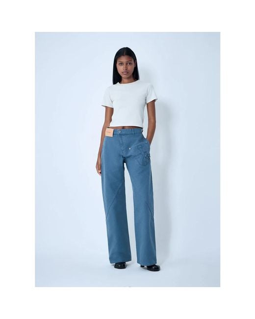 Wide Jeans J.W. Anderson de color Blue