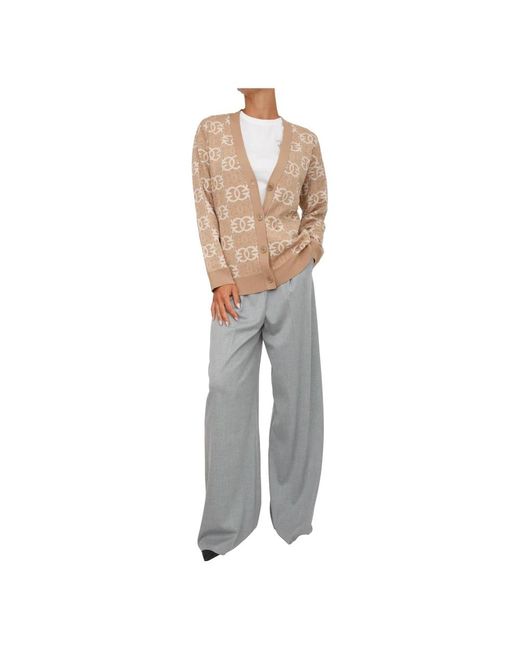 Pinko Truien & Vesten ,Bruin ,Polyester Kameel Vest Viscose Polyester Mix in het Natural