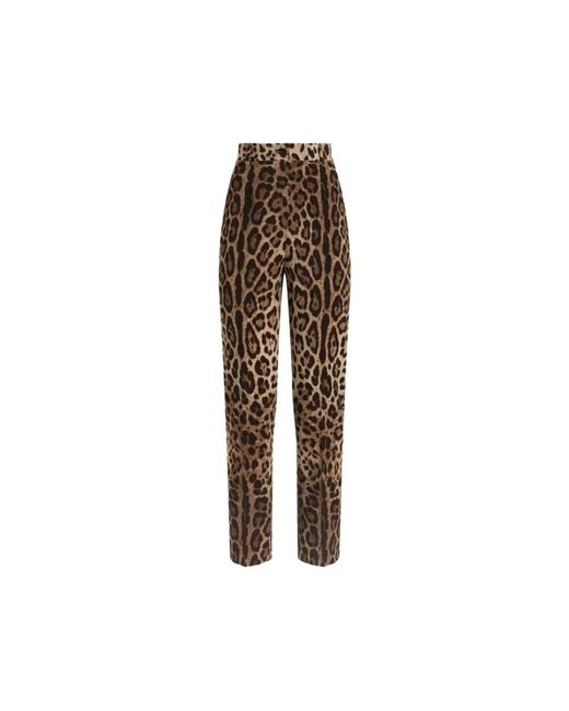 Dolce & Gabbana Brown Slim-Fit Trousers