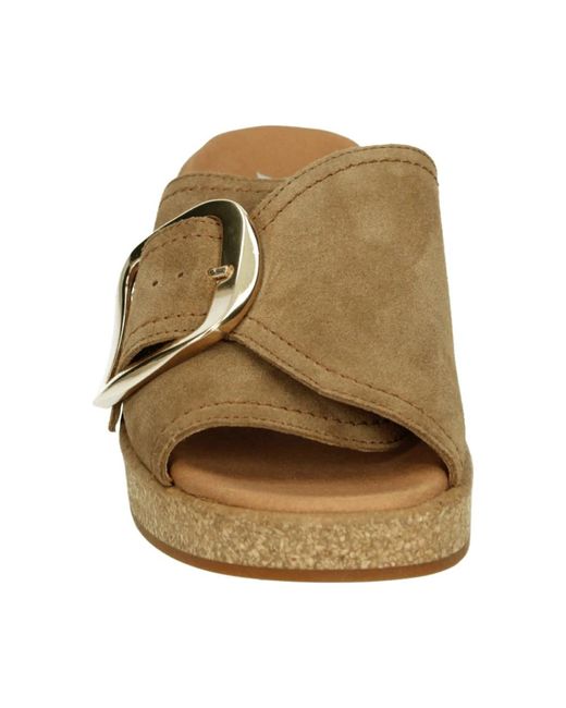 Mephisto Heeled Mules in het Brown