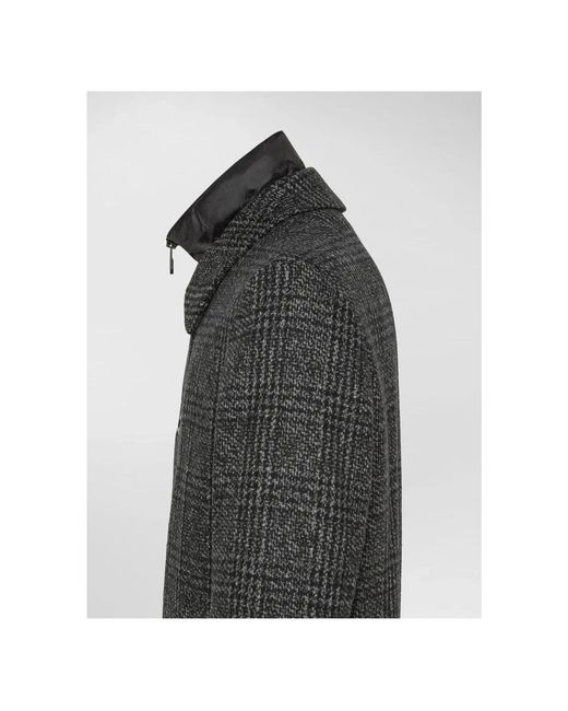 Peuterey Black Single-Breasted Coats for men